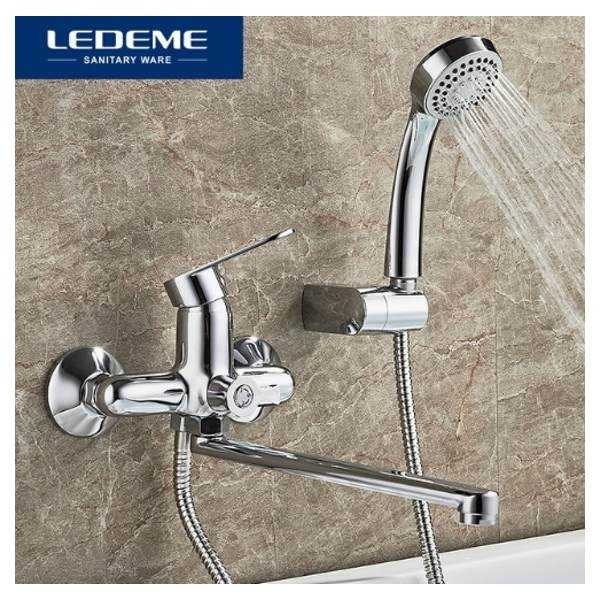 Смеситель для ванны и душа Ledeme с душевым гарнитуром (L2210) Смеситель для ванны и душа Ledeme с душевым гарнитуром (L2210)