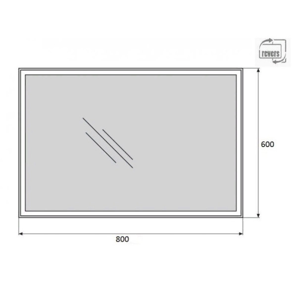 Зеркало с подсветкой BelBagno SPC-GRT 60x80 (SPC-GRT-600-800-LED-BTN)