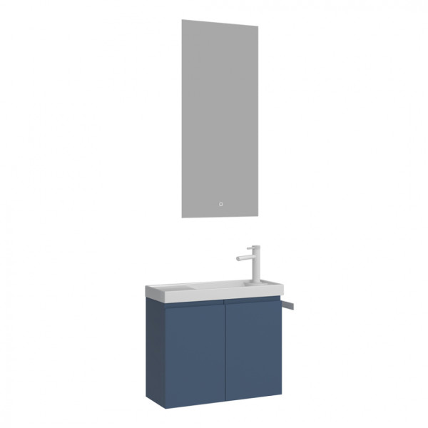 Тумба подвесная Orka Ferla 600x220x500 с раковиной синий матовый (5004323)