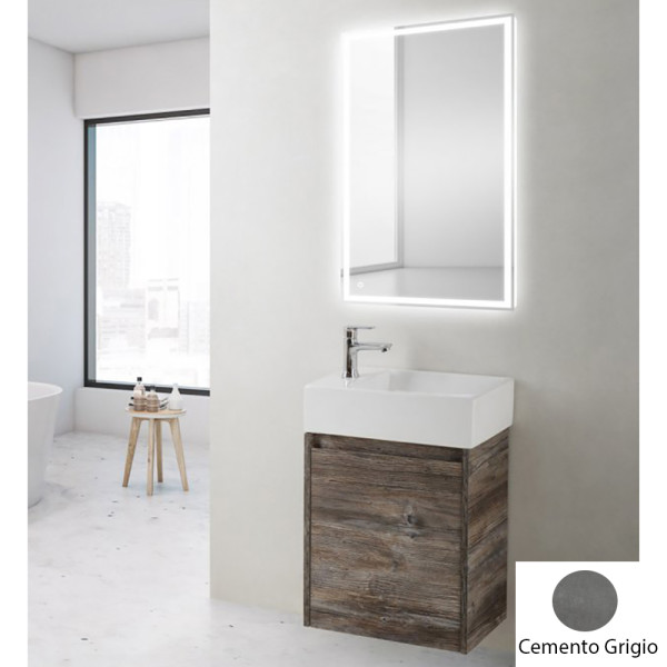 Тумба подвесная BelBagno Kraft Mini 50 Cemento Grigio правая (KRAFT MINI-500/260-1A-SO-CG-R)