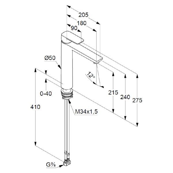 Смеситель для раковины Kludi Pure&Easy хром (402960575)