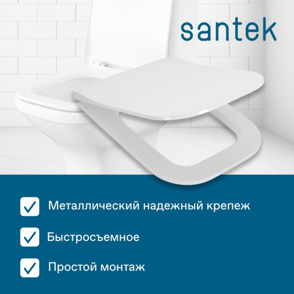 Сиденье для унитаза Santek Лайн с микролифтом белое (1WH501622)