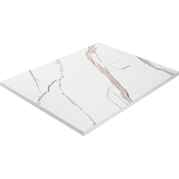 Душевой поддон REA Magnum carrara white 100x80 мрамор (REA-K7004)