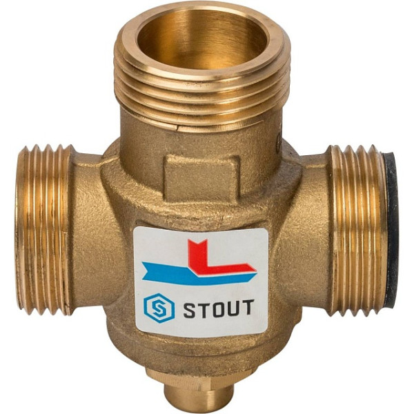 Вентиль термостатический смесительный Stout 1"Н*1 1/2"В*1"Н 70°C SVM-0050-327007