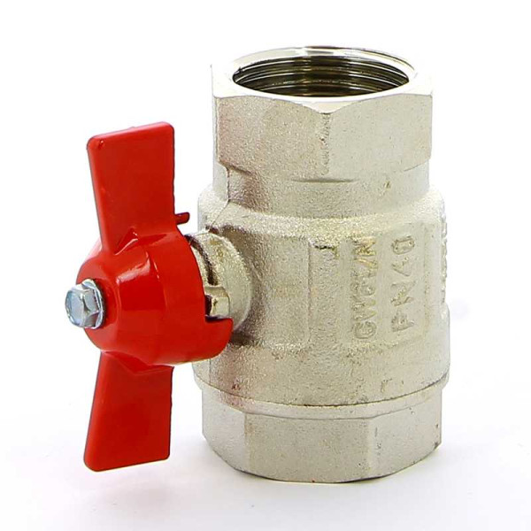 Кран Itap 1" ВВ шаровый Ideal (красная бабочка) (0920100)