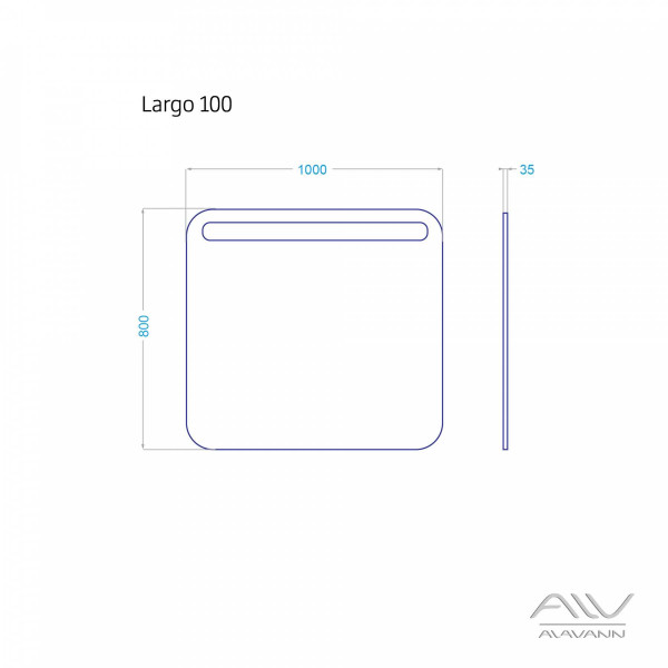 Зеркало с подсветкой Alavann Largo 100