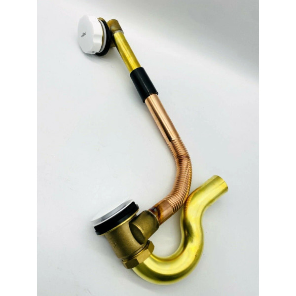 Обвязка для ванны автоматическая 1 1/2"*40 мм. Click-Clack Vieir (медно-латунная, белый) (VRQ31YF) Обвязка для ванны автоматическая 1 1/2"*40 мм. Click-Clack Vieir (медно-латунная, белый) (VRQ31YF)