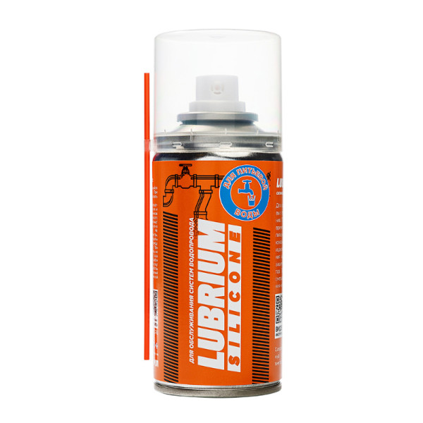 Смазка сантехническая силиконовая Lubrium баллон, аэрозоль, 210 мл. Сантехмастергель (4630009041504)