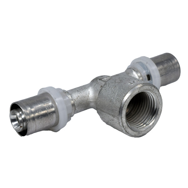Тройник Tiemme 20х3/4"Вх20 SN (пресс) (1650695 / 1659SN)