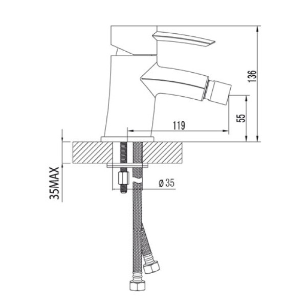 Смеситель для биде Lemark Atlantiss (LM3208C)