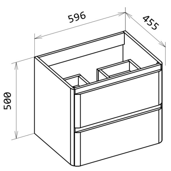 Тумба подвесная BelBagno Albano 600x450x500 Cemento Verona Grigio/матовый (ALBANO-600-2C-SO-CVG)