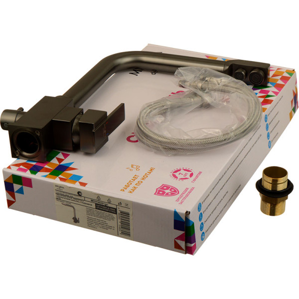 Смеситель для кухни Melodia della vita Perfetto оружейная сталь, с выходом для питьевой воды (MDV30201gn) Смеситель для кухни Melodia della vita Perfetto оружейная сталь, с выходом для питьевой воды (MDV30201gn)