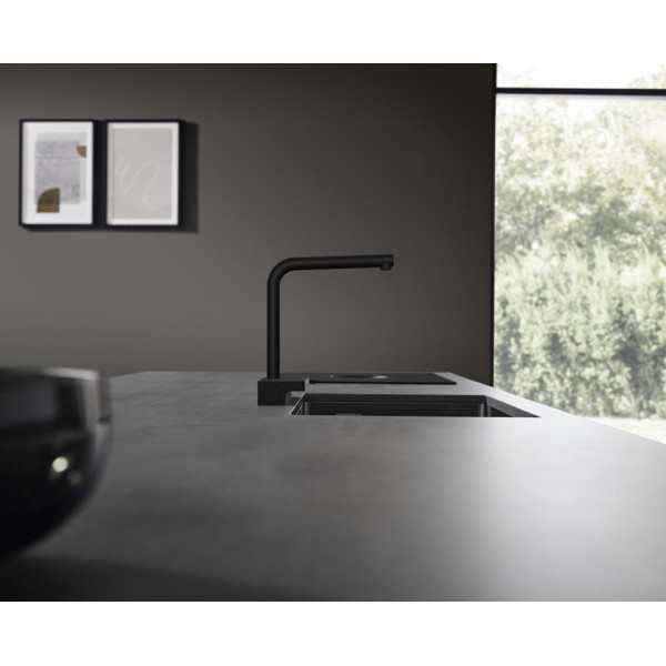 Смеситель для кухни Hansgrohe Aquno Select 250 M81 с вытяжным душем 2 jet. sBox матовый черный (73830670)