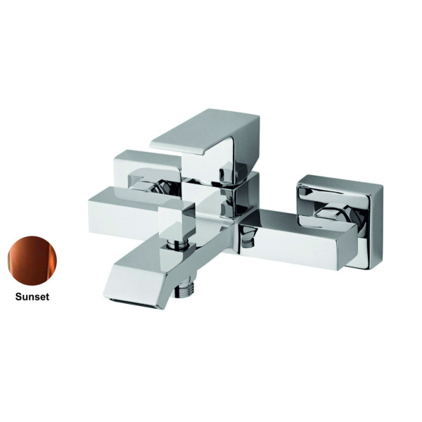 Смеситель для ванны и душа Cezares Porta с ручным душем, шлангом и держателем, sunset (PORTA-VM-SS)