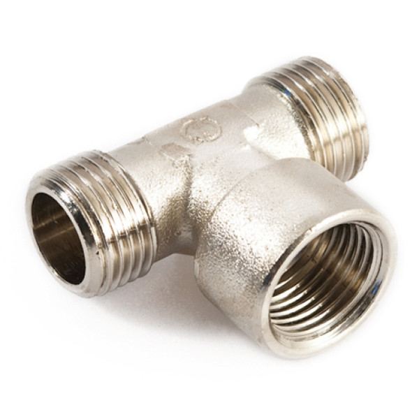 Тройник 1/2" НВН General Fittings (никель) 270012N040404A Тройник 1/2" НВН General Fittings (никель) 270012N040404A