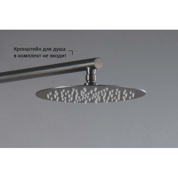 Верхний душ Aquatek 250 мм шлифованный черный хром (AQ2073BGM)