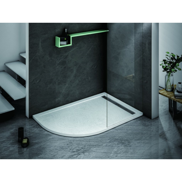 Душевой поддон из искусственного мрамора Cezares 120x80x3 белый (TRAY-AS-RH-120/80-3-W-R)