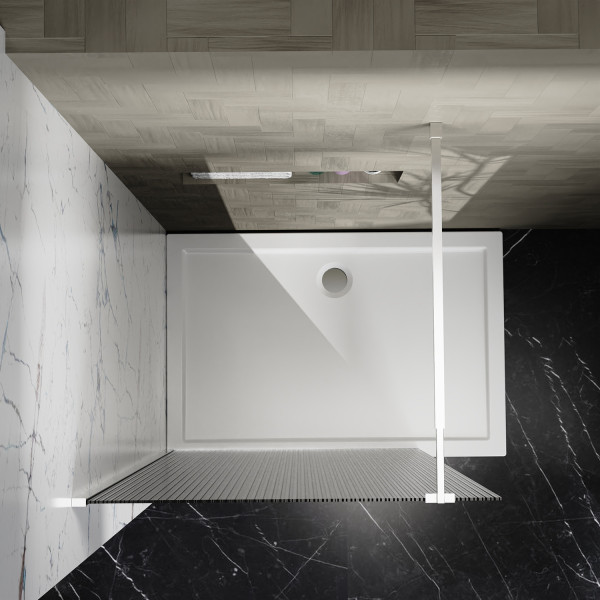 Душевое ограждение Azario Walk-In 110x195 стекло рифленое, профиль черный матовый (AZ-251-110-MB-CRF)