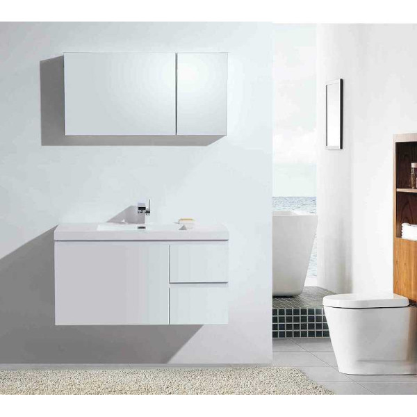 Тумба подвесная BelBagno Luce 100 см Bianco Laccato Lucido (BB1000VAC/BL)