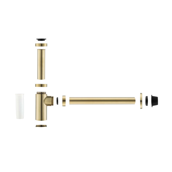 Сифон для раковины Aquatek 1"-1/4" золото (AQ6012BG)