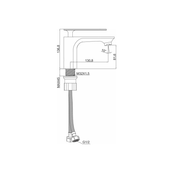 Смеситель для раковины Maxonor (MN1079)