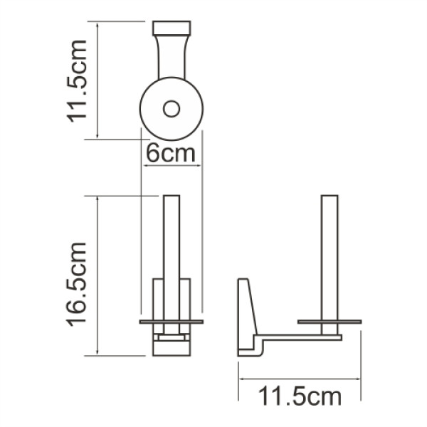 Держатель туалетной бумаги WasserKraft Lopau хром (K-6097)