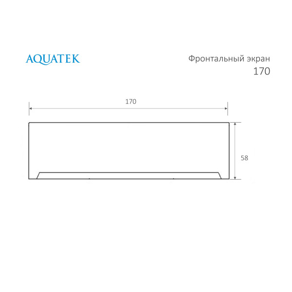 Экран фронтальный для ванны Aquatek 170x58 белый (EKR-F0000067) Экран фронтальный для ванны Aquatek 170x58 белый (EKR-F0000067)