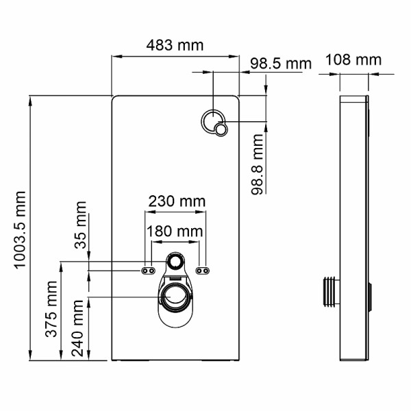 Инсталляция для унитаза WasserKRAFT Naab пристенный модуль (86TLT.040.PE.WH)