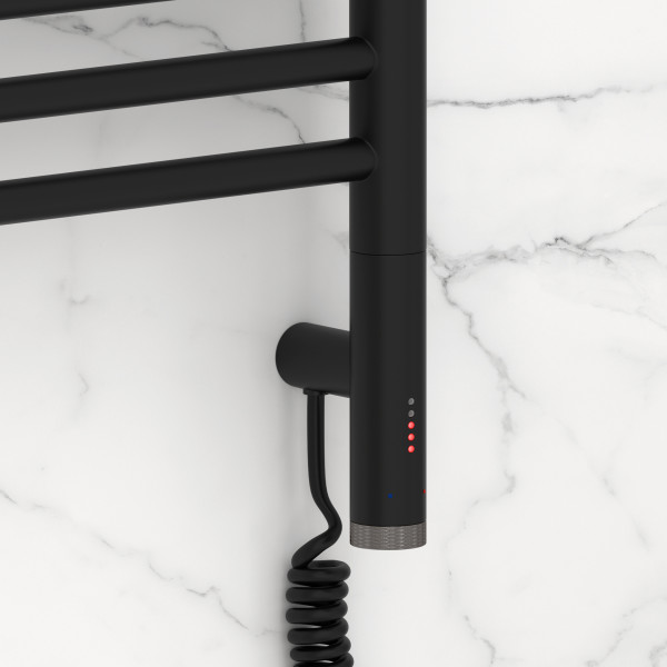 Полотенцесушитель электрический Сунержа Богема 3.1 1200x400 МЭМ провод справа матовый чёрный (31-6005-1240)