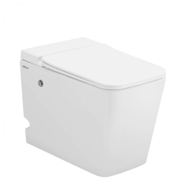 Унитаз напольный ABBER Rechteck белый с импульсным смывом (AC1213P)