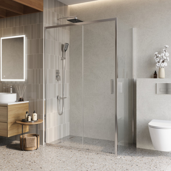 Душевой уголок BelBagno Luce 130x80x195 стекло прозрачное, профиль хром (LUCE-AH-1-130/80-C-Cr) Душевой уголок BelBagno Luce 130x80x195 стекло прозрачное, профиль хром (LUCE-AH-1-130/80-C-Cr)