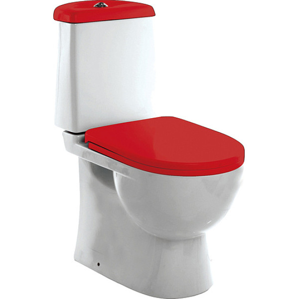 Унитаз-компакт Sanita Luxe Best Color Red с сиденьем микролифт Унитаз-компакт Sanita Luxe Best Color Red с сиденьем микролифт