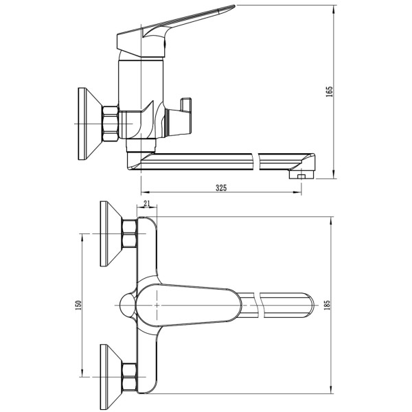Смеситель для ванны и душа Esko Kazan хром (KZ31) Смеситель для ванны и душа Esko Kazan хром (KZ31)