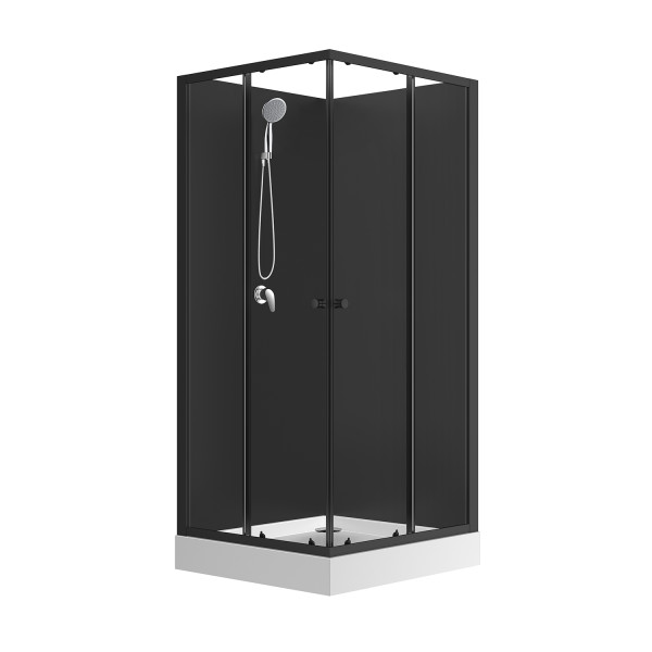 Душевая кабина Loranto Neo 90x90x190 стекло прозрачное, профиль черный (CS-21801-BP) Душевая кабина Loranto Neo 90x90x190 стекло прозрачное, профиль черный (CS-21801-BP)