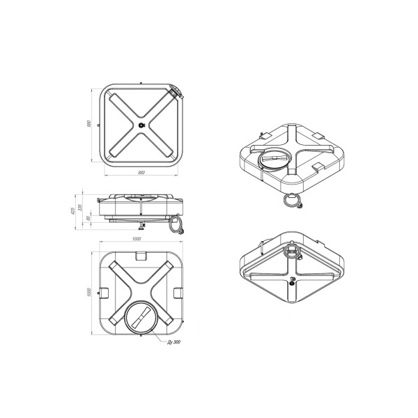 Бак для душа ЭкоПром Rostok 200 л. с подогревом (201.2000.899.1) Бак для душа ЭкоПром Rostok 200 л. с подогревом (201.2000.899.1)