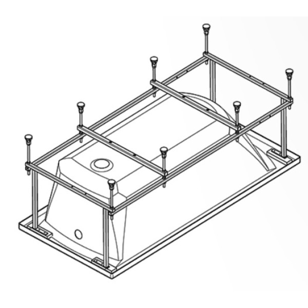Каркас для ванны Santek Монако 1500х700 слив-перелив (1WH112424) Каркас для ванны Santek Монако 1500х700 слив-перелив (1WH112424)