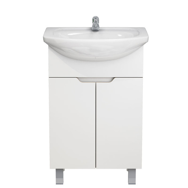 Тумба напольная Melodia Гамма 55 (Уют 55) ЛДСП белая (в разборе) (MFR14758WT)