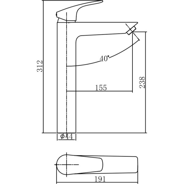 Смеситель для раковины Aquanet Static хром (AF330-11C)