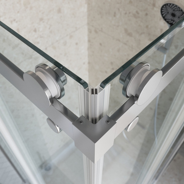 Душевой уголок BelBagno Marino 90x90x195 стекло прозрачное, профиль хром глянцевый (MARINO-2-A-2-90-C-CR)