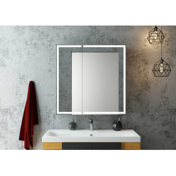 Шкаф зеркальный Континент Mirror Box black Led 800х800 (МВК052) Шкаф зеркальный Континент Mirror Box black Led 800х800 (МВК052)