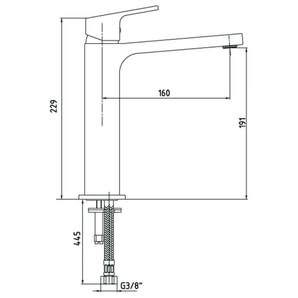 Смеситель для раковины E.C.A Tiera (102188003EX)