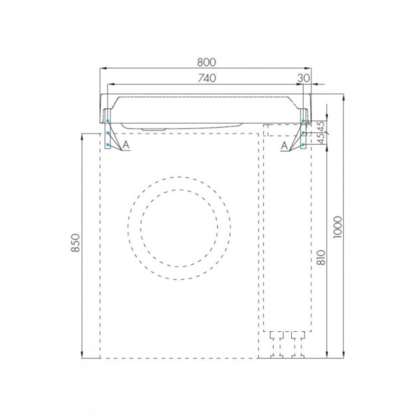 Тумба-умывальник Aquaton Лондри 20/1A72113KRW010 Раковина Рейн 80 бел (1A2361K0LH010)