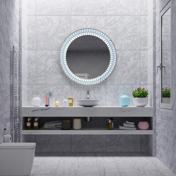 Зеркало Azario Армада d1000 c подсветкой и диммером, сенсорный выключатель (LED-00002512) Зеркало Azario Армада d1000 c подсветкой и диммером, сенсорный выключатель (LED-00002512)