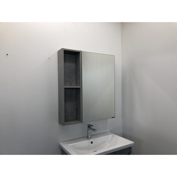 Шкаф зеркальный Comforty Осло 700x145x800 дуб светлый (00-00006164)