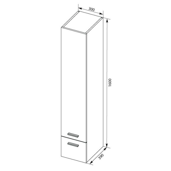 Пенал подвесной Aquanet Верона 30 белый (175390) Пенал подвесной Aquanet Верона 30 белый (175390)