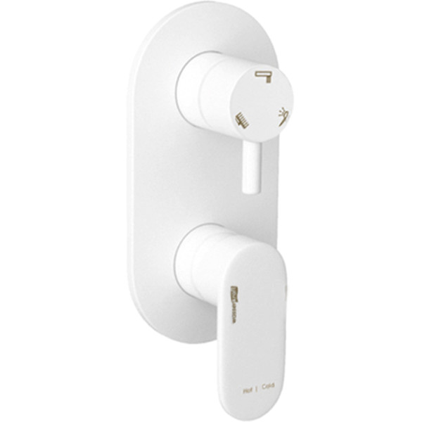 Смеситель для ванны и душа WasserKRAFT Mindel белый матовый (8571)