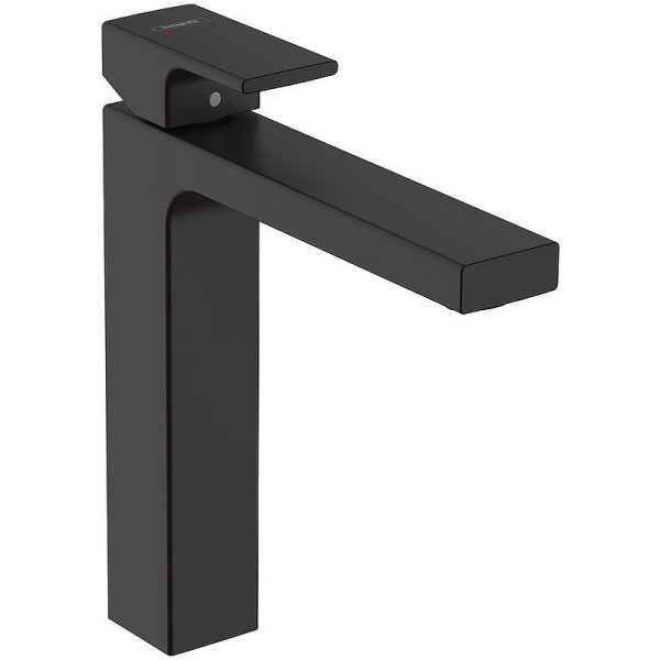 Смеситель для раковины Hansgrohe Vernis Shape черный, с донным клапаном (71562670)