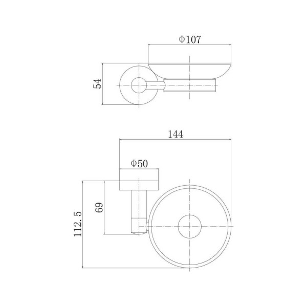 Мыльница Fashun стеклянная с держателем SUS304 сатин (A51502)