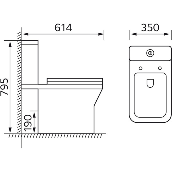 Унитаз напольный Azario Wandy 350x614x795 с сиденьем с микролифтом белый (AZ-56D)