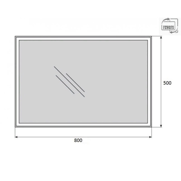 Зеркало с подсветкой BelBagno SPC-GRT 50x80 (SPC-GRT-500-800-LED-BTN)